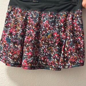 lululemon athletica Floral Mini Skirt - Black and Pink